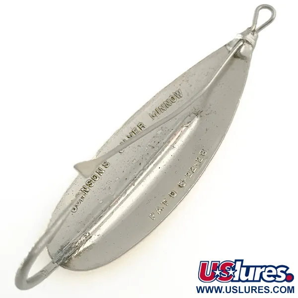 Vintage   Weedless Johnson Silver Minnow , 1/3oz Copper / Silver fishing spoon #6647