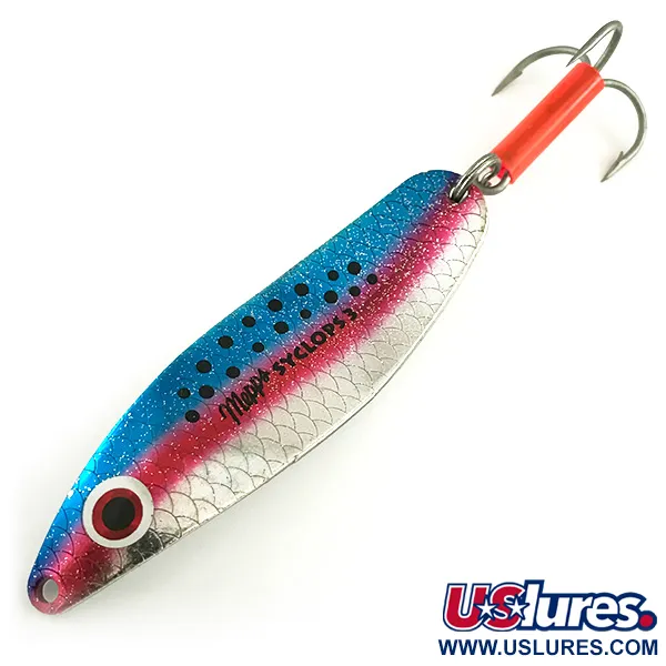 Vintage   Mepps Syclops 3, 1oz Rainbow Trout / Silver fishing spoon #6648