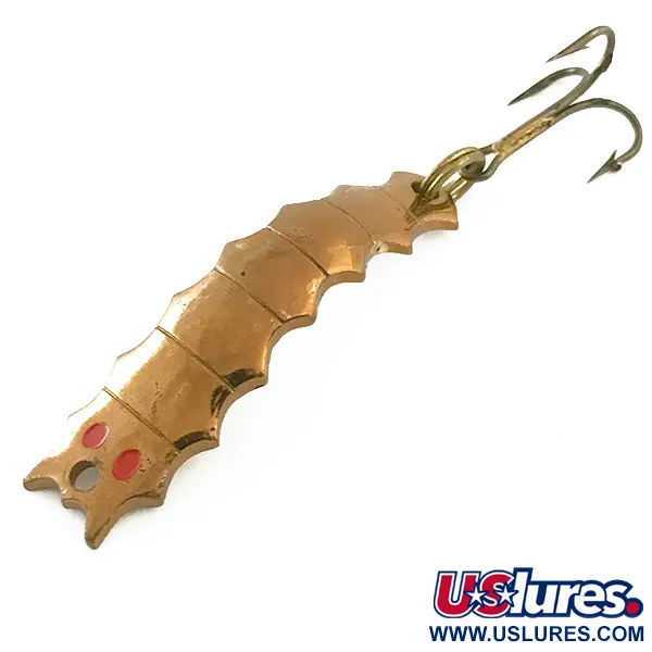 Vintage  Al's gold fish Goldfish Helgy, 3/16oz Copper / Red fishing spoon #6650