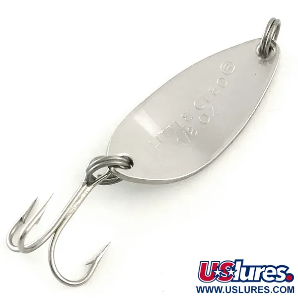 Vintage   Acme Little Cleo, 1/8oz Nickel / Green fishing spoon #6675