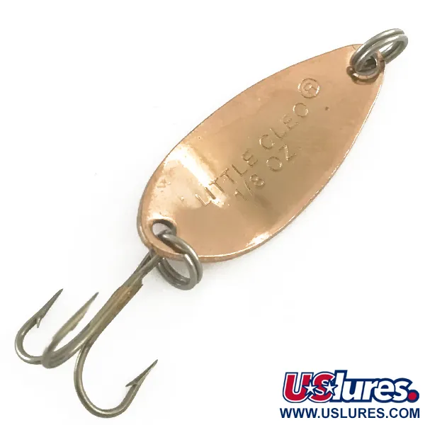 Vintage   Acme Little Cleo, 1/8oz Copper / Dark Red fishing spoon #6676