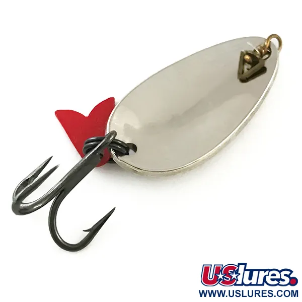Vintage   Acme Fish Hawk, 3/16oz Nickel / Red fishing spoon #6677