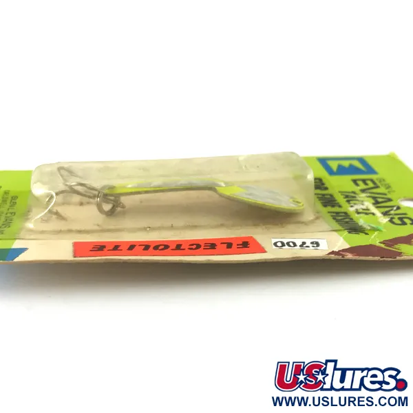   Loco 2 Glen Evans UV, 1/4oz Yellow UV Glow in UV light, Fluorescent fishing spoon #6700