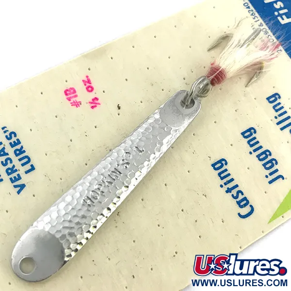   Hopkins s1 - Jig Lure, 2/5oz Hammered Nickel fishing spoon #6723