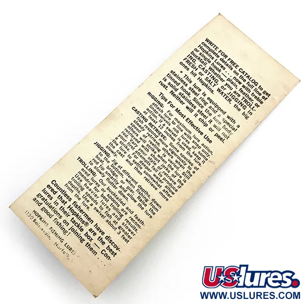   Hopkins s1 - Jig Lure, 2/5oz Hammered Nickel fishing spoon #6735