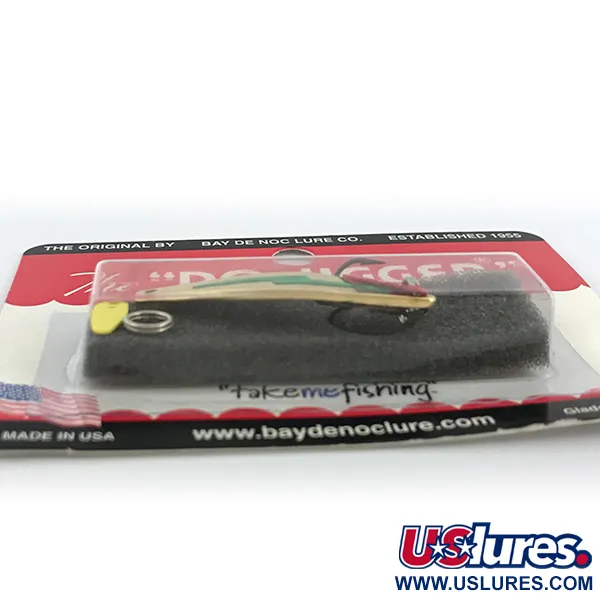  Bay de Noc Do-Jigger 1, 3/16oz Gold / Green fishing spoon #6737