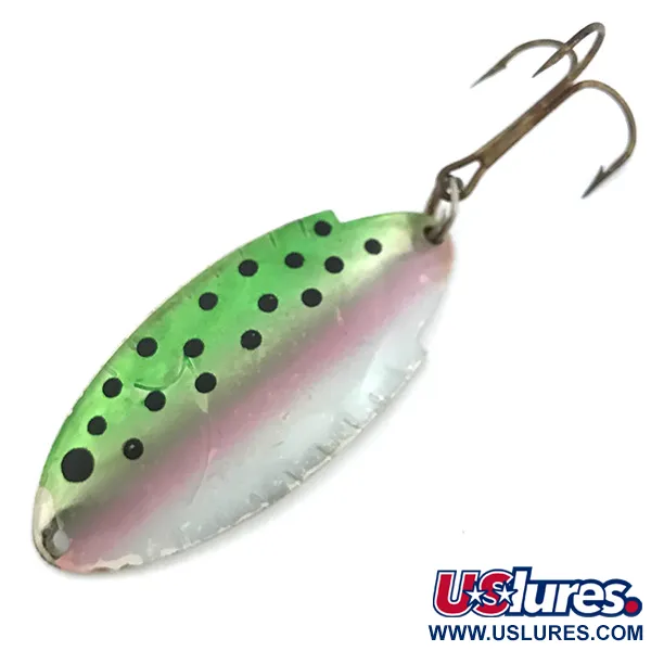 Vintage   Thomas Buoyant, 1/2oz Rainbow Trout / Nickel fishing spoon #6738