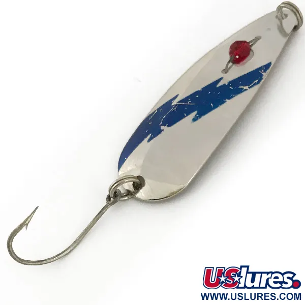 Vintage  Eppinger Red Eye Evil Eye, 2/5oz Nickel / Blue / Red Eye fishing spoon #6769