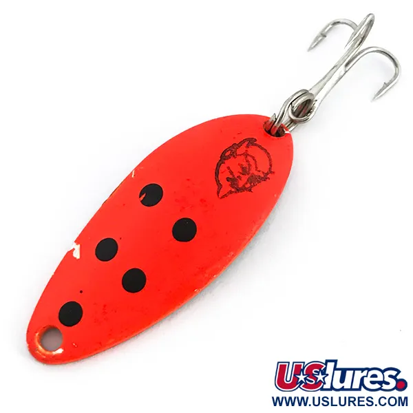 Vintage  Eppinger Dardevle Devle Dog 5200 UV, 1/4oz Red / Black / Nickel fishing spoon #6770