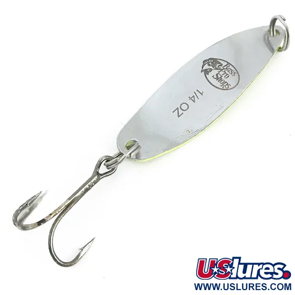 Vintage   Bass Pro Shops Demon Dancer, 1/4oz Chartreuse / Nickel fishing spoon #6771
