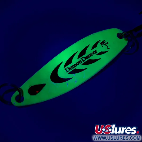 Vintage   Bass Pro Shops Demon Dancer, 1/4oz Chartreuse / Nickel fishing spoon #6771