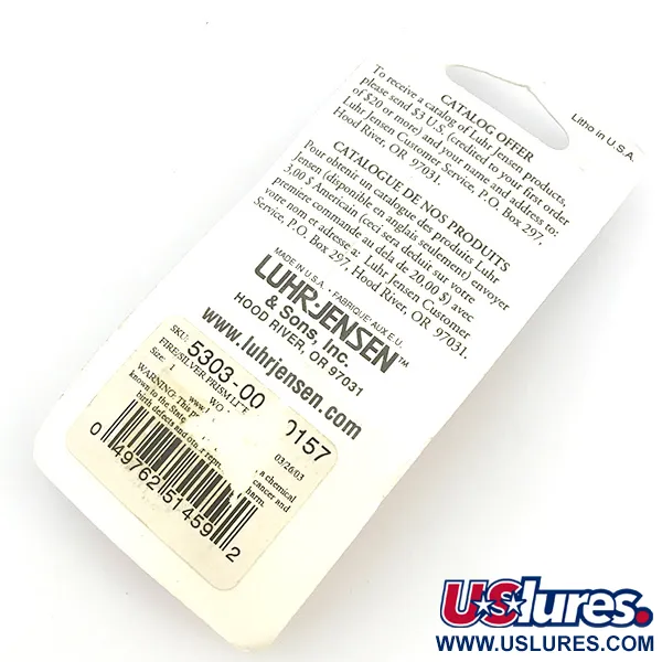  Luhr Jensen Loco 1 UV, 1/8oz Red / Hologram fishing spoon #6779