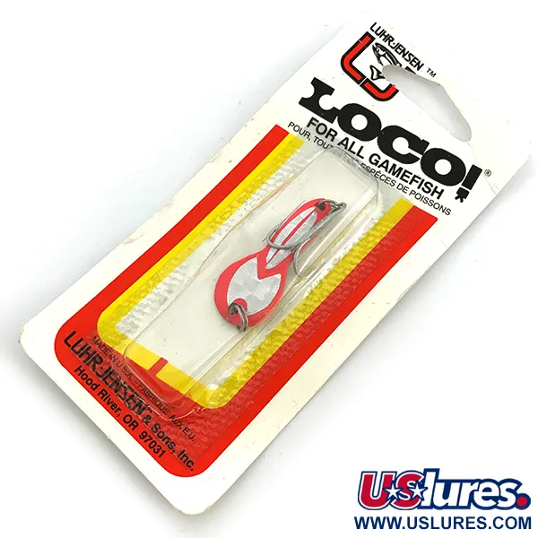  Luhr Jensen Loco 1 UV, 1/8oz Red / Hologram fishing spoon #6779