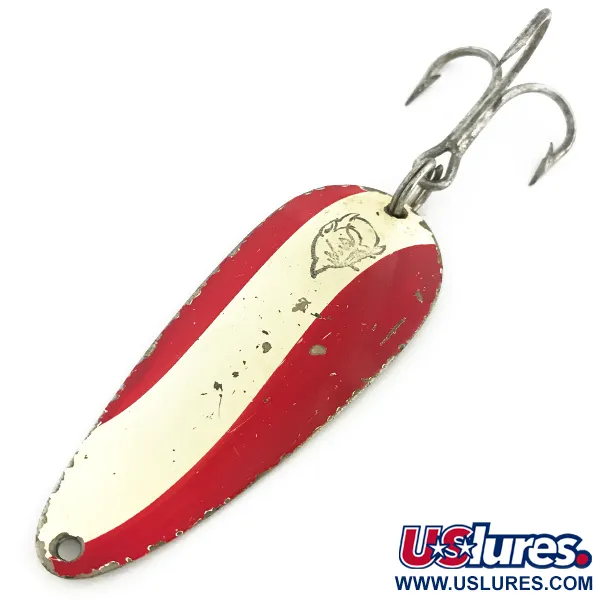 Vintage  Eppinger Dardevle Dardevlet, 3/4oz Red / White / Nickel fishing spoon #6786