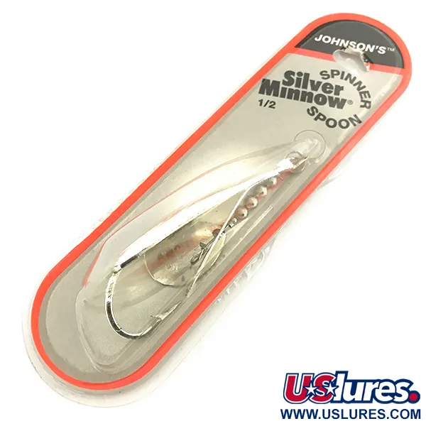   Weedless Johnson Silver Minnow, 1/2oz Silver / Silver Plated fishing spoon #6797