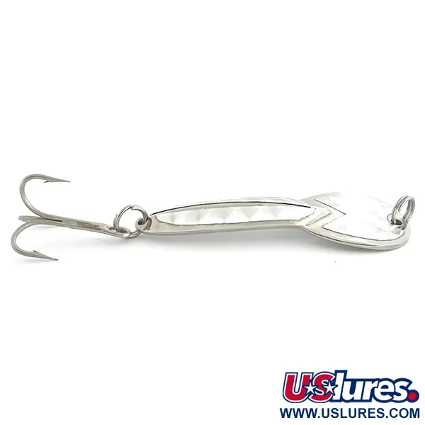 Vintage  Glen Evans Loco 3, 3/5oz Nickel / Hologram fishing spoon #6800