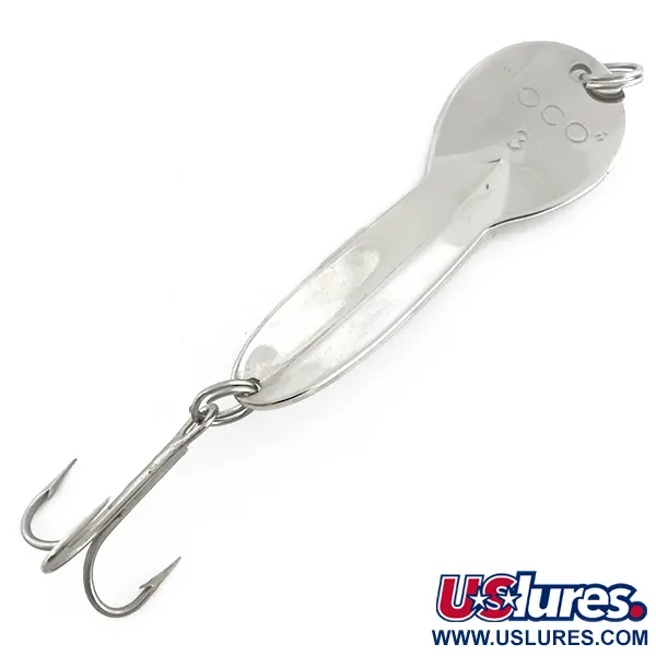 Vintage  Glen Evans Loco 3, 3/5oz Nickel / Hologram fishing spoon #6800