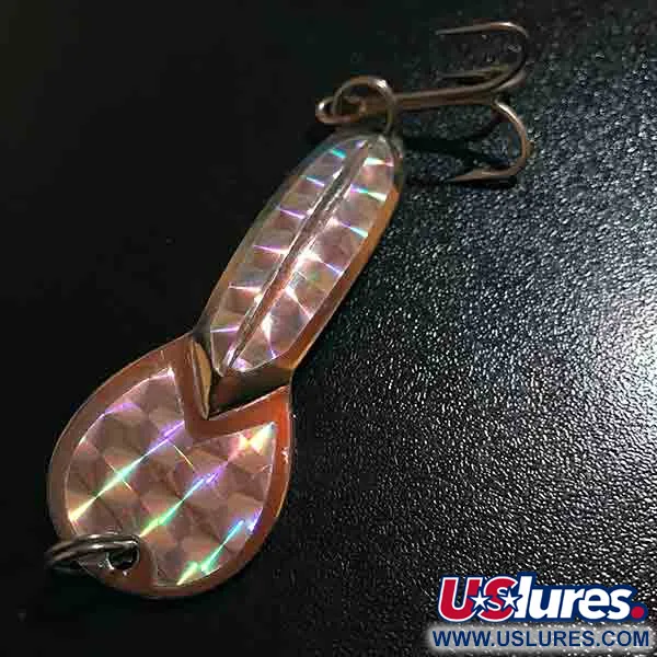 Vintage  Glen Evans Loco 3, 3/5oz Nickel / Hologram fishing spoon #6800