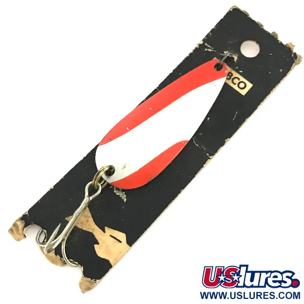   Nebco FlashBait 266, 1/3oz Red / White / Nickel fishing spoon #6801