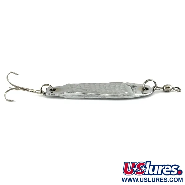 Vintage  Bass Pro Shops 3 Baits Jig Lure, 1oz Hammered Nickel fishing spoon #6823