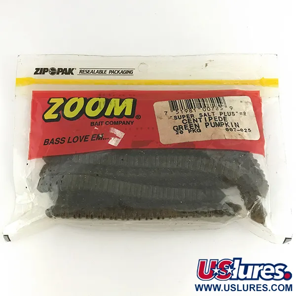   Zoom Super Salt Plus soft bait 19pcs,  Green Pumpkin fishing #6896