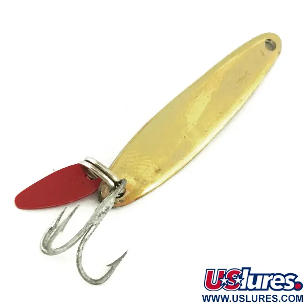 Vintage   Bay de Noc Swedish pimple, 3/16oz Gold fishing spoon #6910
