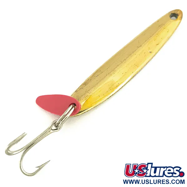 Vintage   Bay de Noc Swedish pimple, 3/16oz Gold fishing spoon #6911