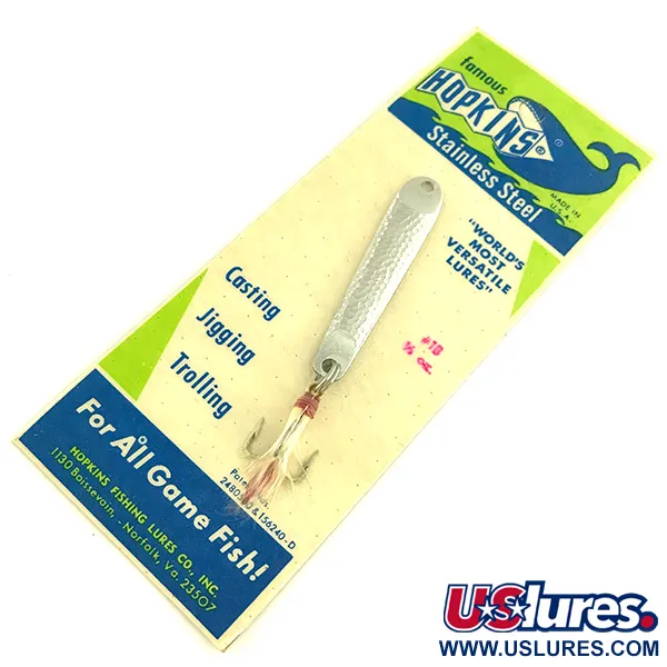   Hopkins s1, 2/5oz Hammered Nickel fishing spoon #6986