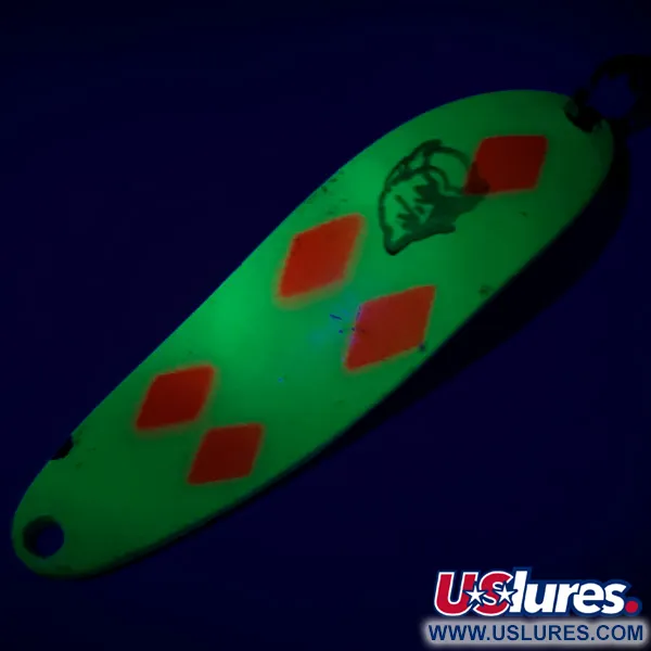 Vintage  Eppinger Dardevle Cop-E-Cat 7300 UV, 1/3oz Fluorescent Yellow / Nickel fishing spoon #6988