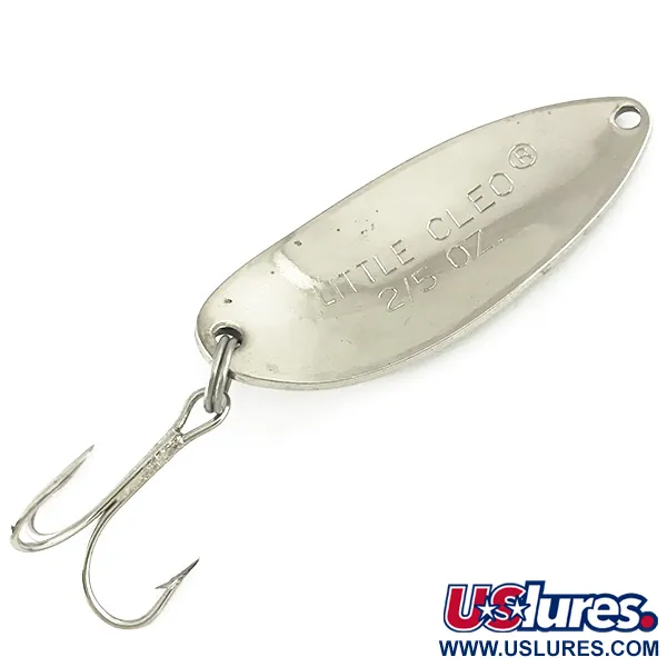 Vintage   Acme Little Cleo, 2/5oz Nickel / Blue fishing spoon #6992