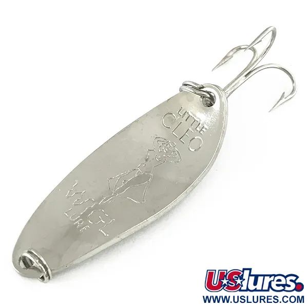 Vintage  Seneca Little Cleo (Hula Girl), 1/3oz Nickel fishing spoon #6993