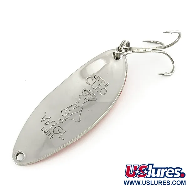 Vintage  Acme Little Cleo (Hula Girl), 1/2oz Nickel / Orange fishing spoon #6994