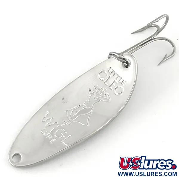 Vintage  Seneca Little Cleo (Hula Girl), 1/3oz Nickel fishing spoon #6995