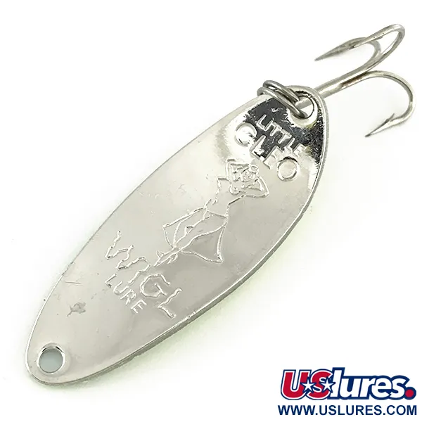 Vintage  Seneca Little Cleo (Hula Girl) UV, 1/3oz Yellow / Green / Nickel fishing spoon #6996