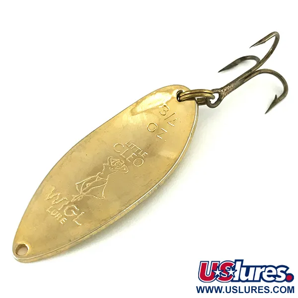 Vintage  Seneca Little Cleo (Hula Girl), 3/4oz Gold fishing spoon #7001