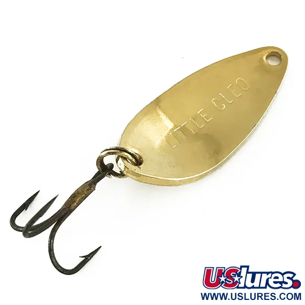 Vintage  Seneca Little Cleo, 3/16oz Gold fishing spoon #7003
