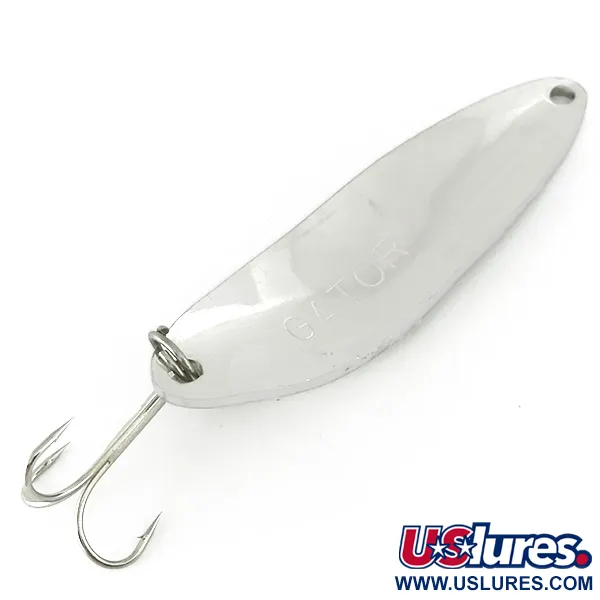 Vintage   Gator, 1 1/4oz Nickel fishing spoon #7021