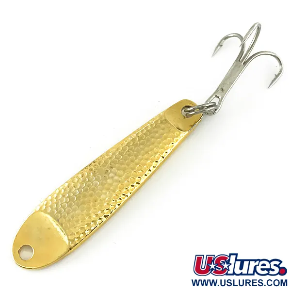 Vintage   Bass Pro Shops Strata Spoon, 1/2oz Hammered Gold fishing spoon #7027