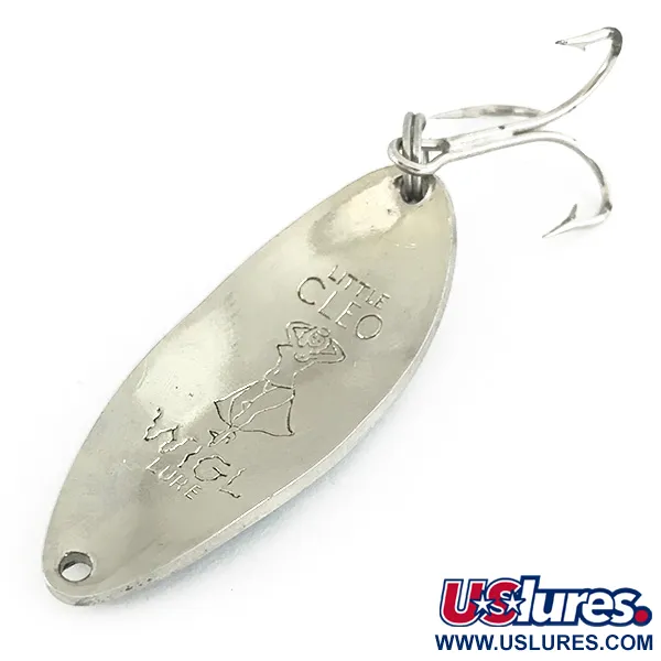 Vintage  Seneca Little Cleo (Hula Girl), 2/3oz Nickel / Blue fishing spoon #7052