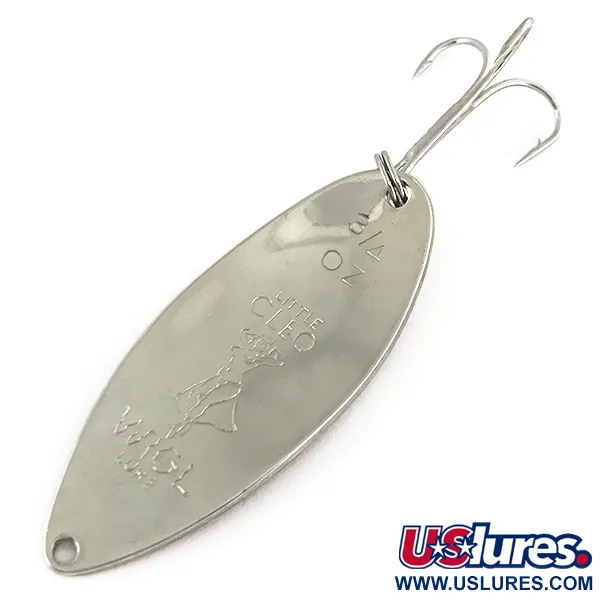 Vintage  Seneca Little Cleo (Hula Girl), 3/4oz Nickel / Red / White fishing spoon #7053