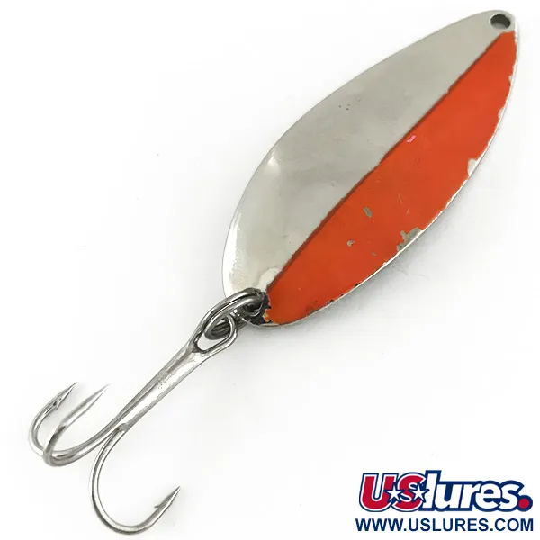 Vintage  Seneca Little Cleo (Hula Girl), 3/4oz Nickel / Orange fishing spoon #7054