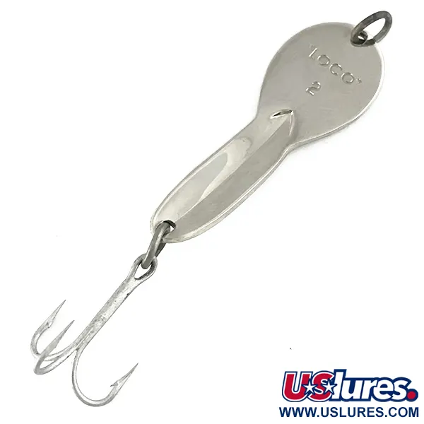 Vintage   Loco 2 Glen Evans, 1/4oz Nickel / Hologram fishing spoon #7062