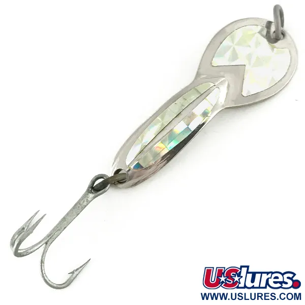Vintage   Loco 2 Glen Evans, 1/4oz Nickel / Hologram fishing spoon #7062