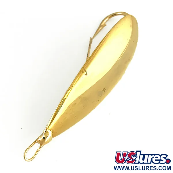 Vintage   Weedless Johnson Silver Minnow, 3/4oz Gold fishing spoon #7069