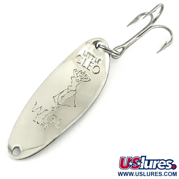 Vintage  Seneca Little Cleo (Hula Girl), 1/3oz Silver fishing spoon #7075