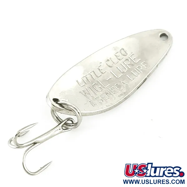 Vintage  Seneca Little Cleo, 1/4oz Silver fishing spoon #7076