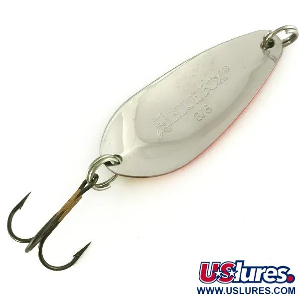   Blue Fox Strobe Tear Drop Spoon, 2/5oz Fire Tiger fishing spoon #7117