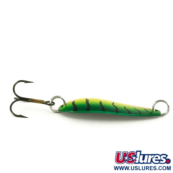   Blue Fox Strobe Tear Drop Spoon, 2/5oz Fire Tiger fishing spoon #7117