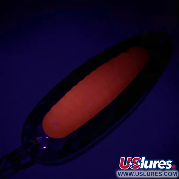 Vintage   Blue Fox Pixee UV, 1/4oz Hammered Nickel / Orange fishing spoon #7124