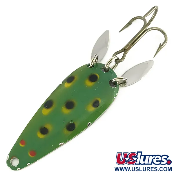 Vintage   Marathon (with sonic blades), 2/5oz Frog / Nickel fishing spoon #7175